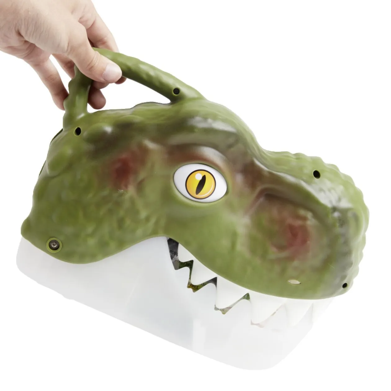 Boîte de rangement tête de dinosaure avec figurines