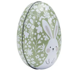 Boîte en fer forme oeuf 13x9xH7cm (3 modèles)