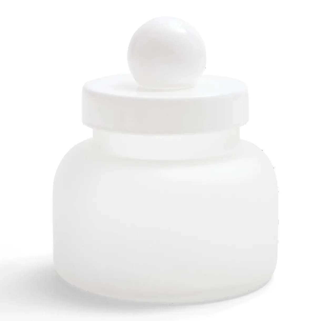 Boîte en verre transparent + couvercle blanc Ø12xH16cm < Gifi Hot