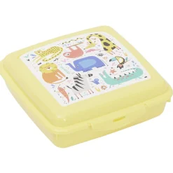 Boîte à goûter carrée plastique jaune 15x14,5xH5cm < Gifi Sale