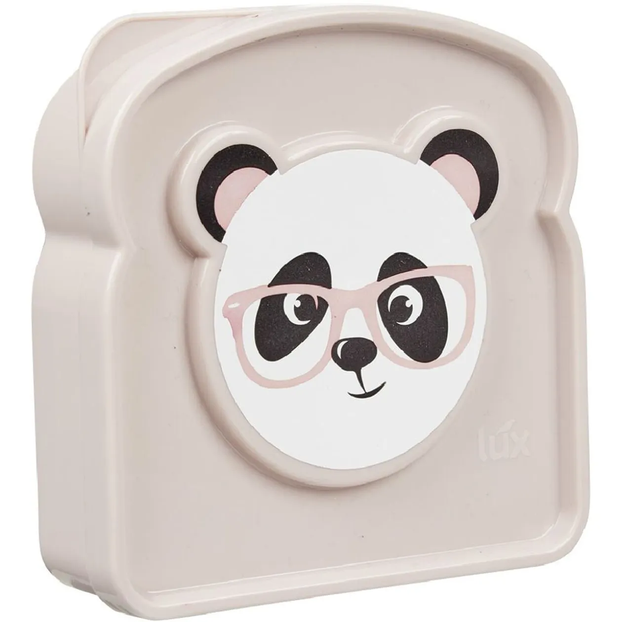 Boîte à goûter enfant design panda bleu ou rose