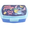 Boîte à goûter enfant Stitch plastique bleu 17x14xH6cm