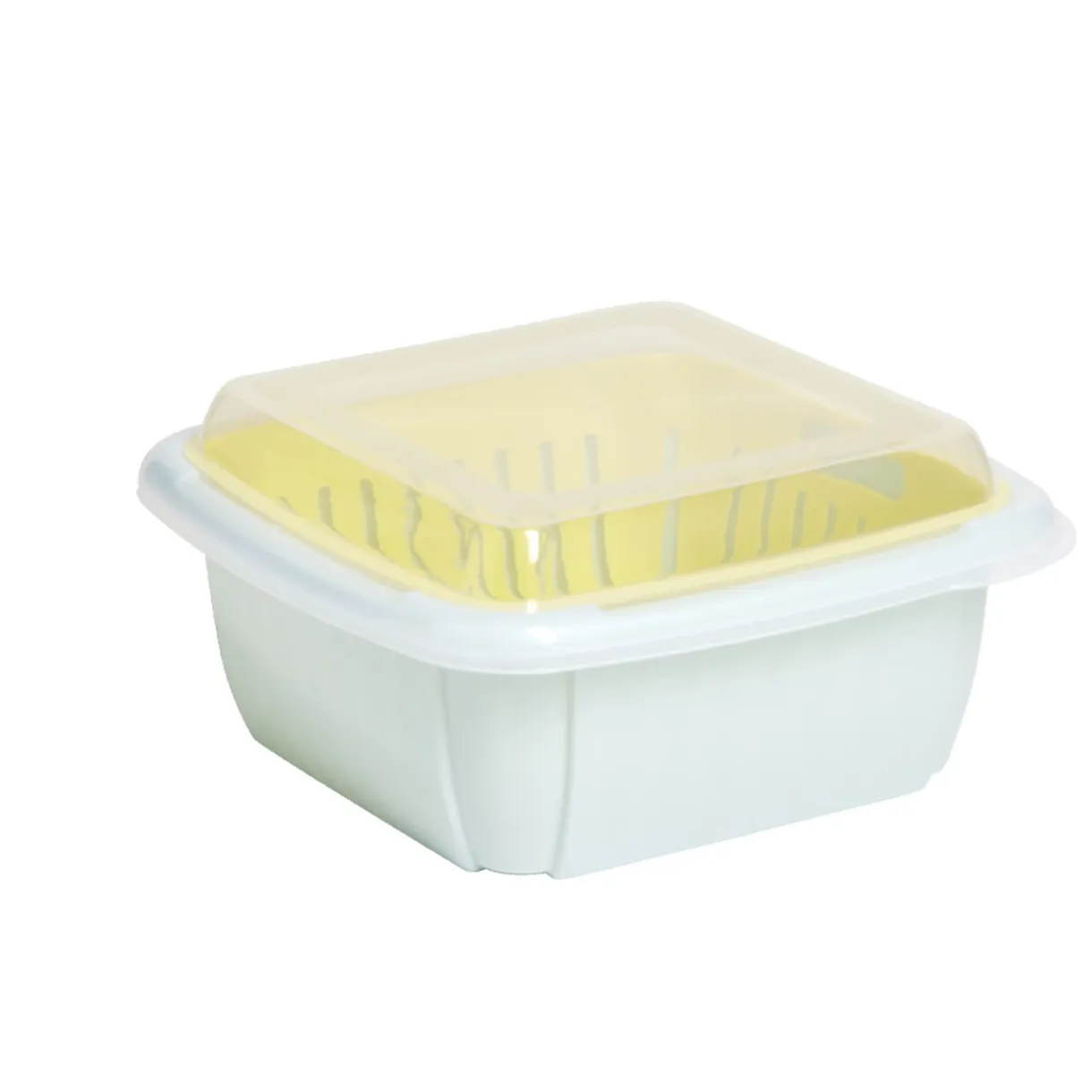 Boîte égouttoir plastique vert anis 22x22xH10cm < Gifi Discount