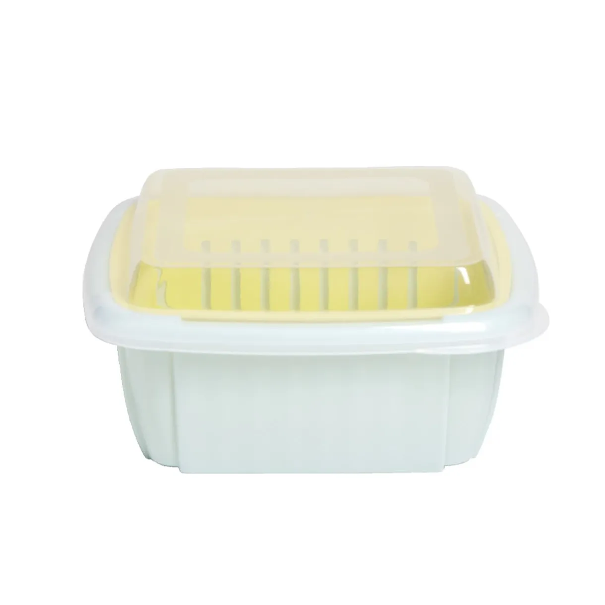 Boîte égouttoir plastique vert anis 22x22xH10cm < Gifi Discount