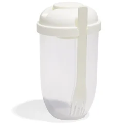 Boîte lunch salade 1L avec fourchette et compartiment à sauce < Gifi Discount