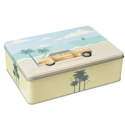 Boîte métal décor vintage 22,5x16,5xH7,5cm (3 modèles) < Gifi Clearance
