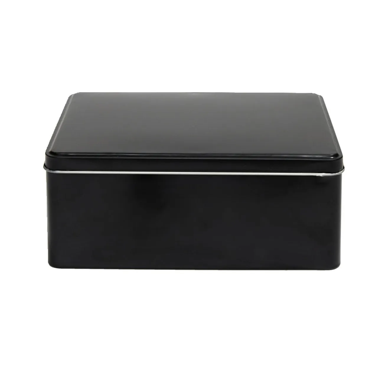 Boîte métal rectangulaire unie 20x14,5xH8cm (3 modèles)