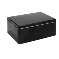 Boîte métal rectangulaire unie 20x14,5xH8cm (3 modèles)