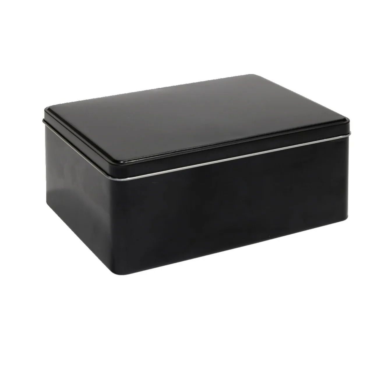 Boîte métal rectangulaire unie 20x14,5xH8cm (3 modèles)