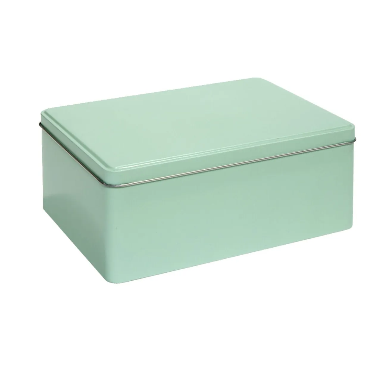 Boîte métal rectangulaire unie 20x14,5xH8cm (3 modèles)