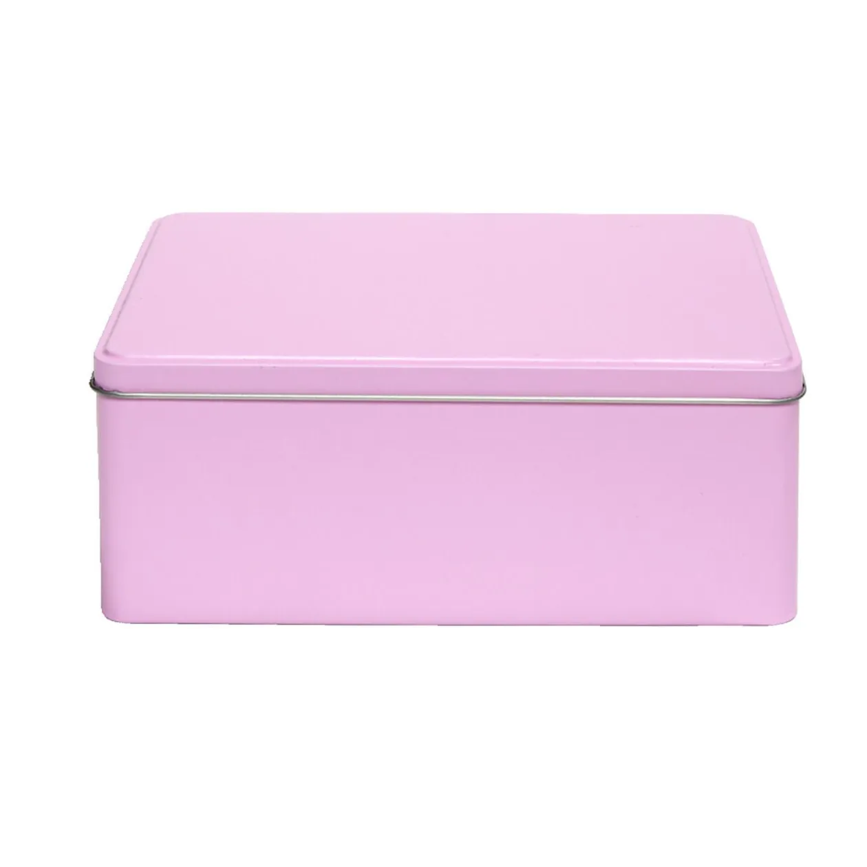 Boîte métal rectangulaire unie 20x14,5xH8cm (3 modèles)