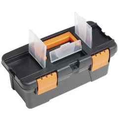 Boîte à outils en plastique noir et jaune 25x10xH13cm < Gifi Online