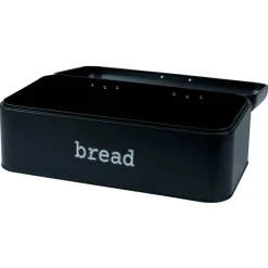 Boîte à pain en métal noir 23x42x16,5cm < Gifi Discount