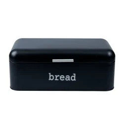 Boîte à pain en métal noir 23x42x16,5cm < Gifi Discount