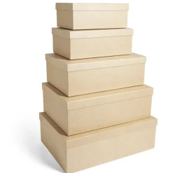 Boîte papier beige 44x31x15cm < Gifi Best