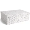 Boîte papier blanc à pois 44x31x15cm < Gifi Clearance