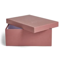 Boîte papier rouge rouille 48x33,5x16cm