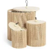 Boîte rangement ronde en bambou x3 < Gifi New
