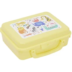 Boîte à sandwich rectangulaire avec anse plastique vert 16x20xH7cm