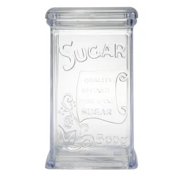 Boîte à sucre 500g plastique transparent 11,5x9xH19cm