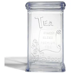 Boîte à thé 500g en plastique transparent 11,5x9xH19cm < Gifi New