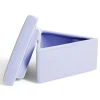 Boîte triangle céramique bleu 12x10,5xH8cm < Gifi Discount