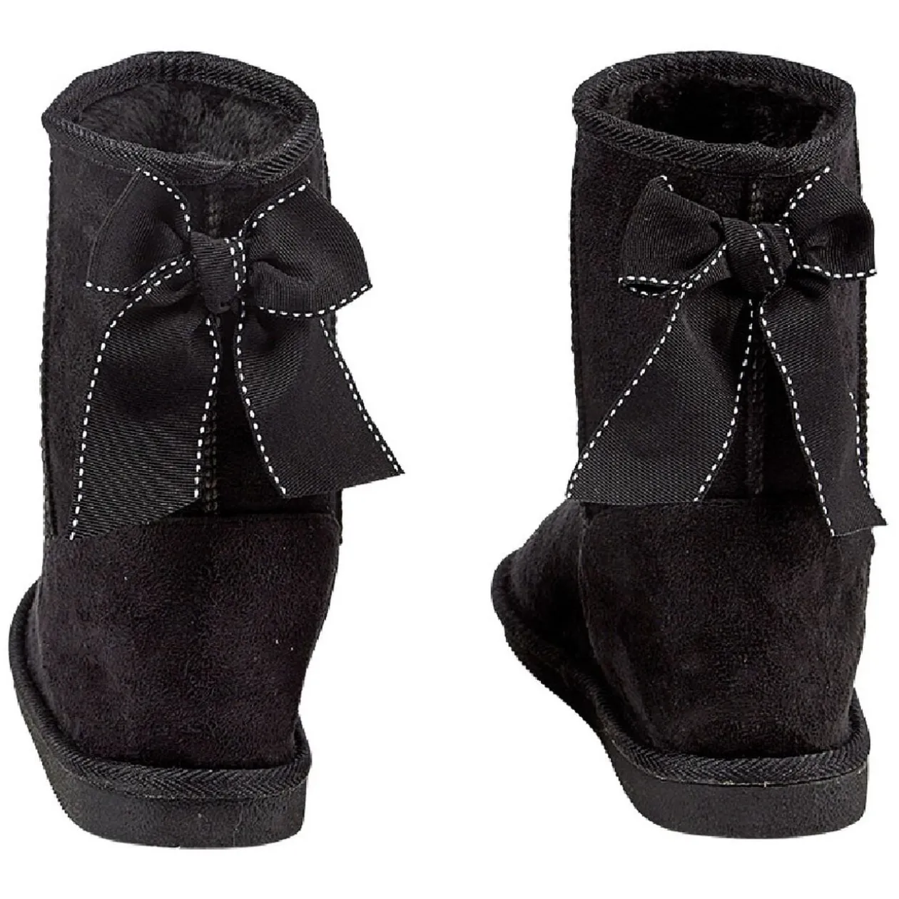 Botte pour enfant fourrée avec un noeud noir brodé à l'arrière T34/35