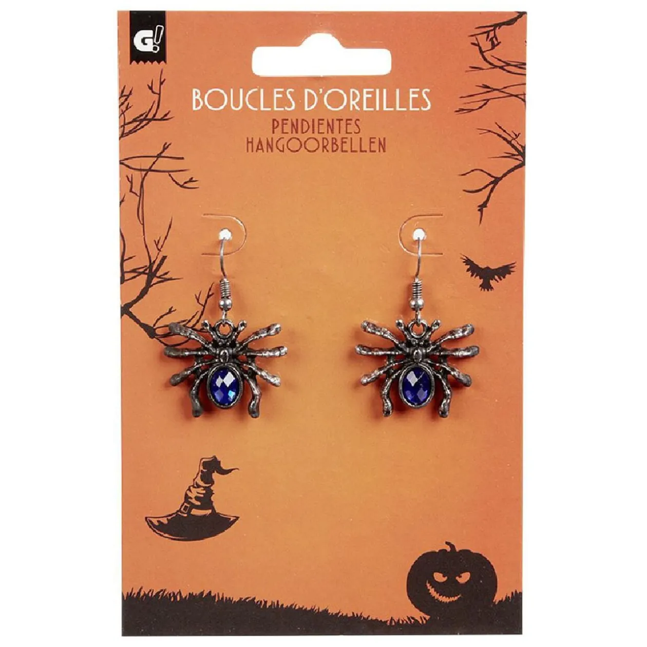 Boucles d'oreille araignée