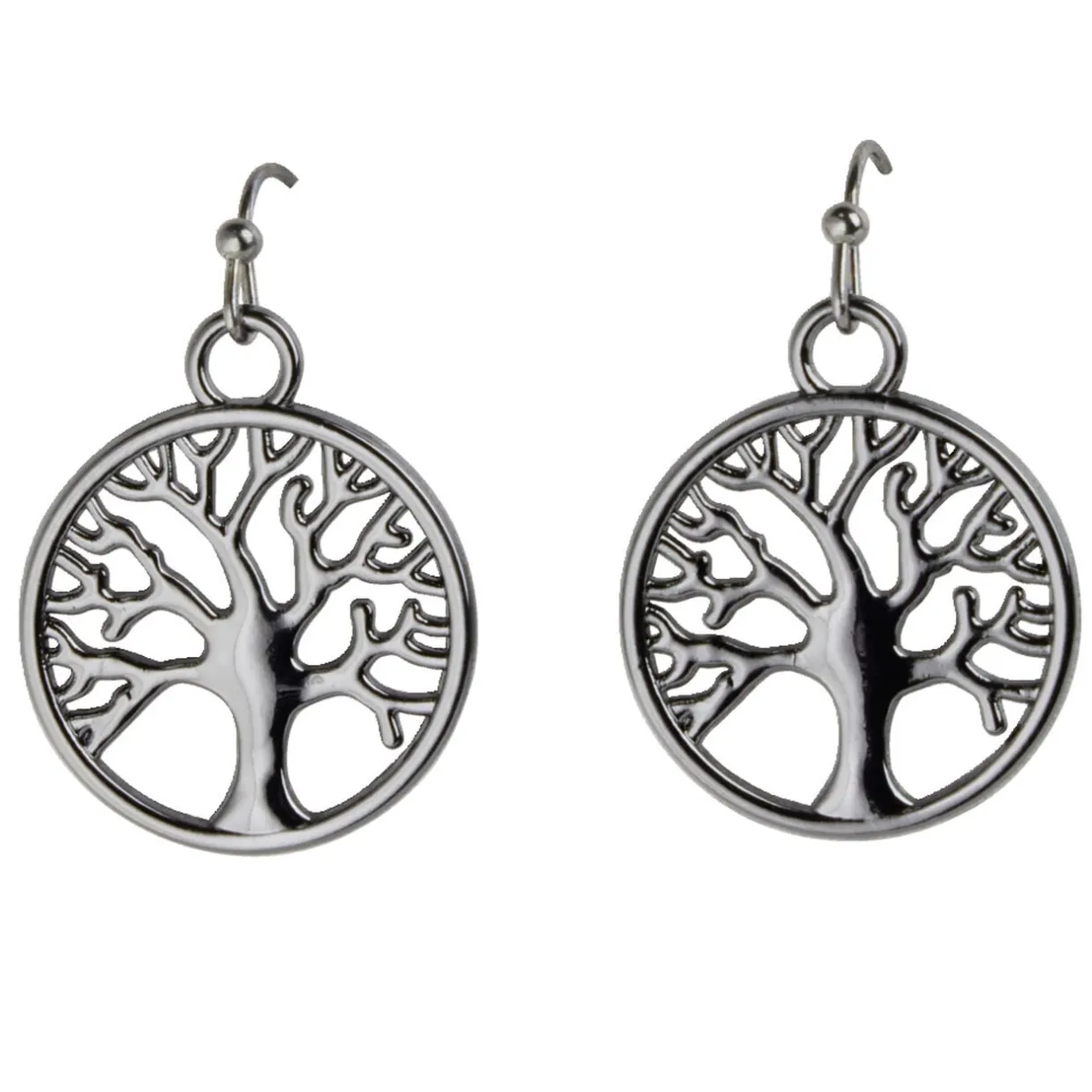 Boucles d'oreilles arbre de vie métal 2xH3,5cm (3 modèles) < Gifi Hot