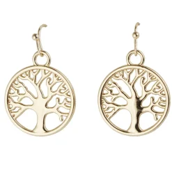 Boucles d'oreilles arbre de vie métal 2xH3,5cm (3 modèles) < Gifi Hot