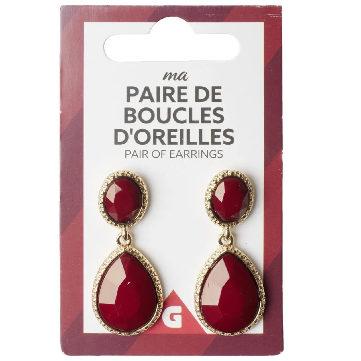 Boucles d'oreilles femme pendantes zinc et acrylique colorées L8cm (3 modèles)