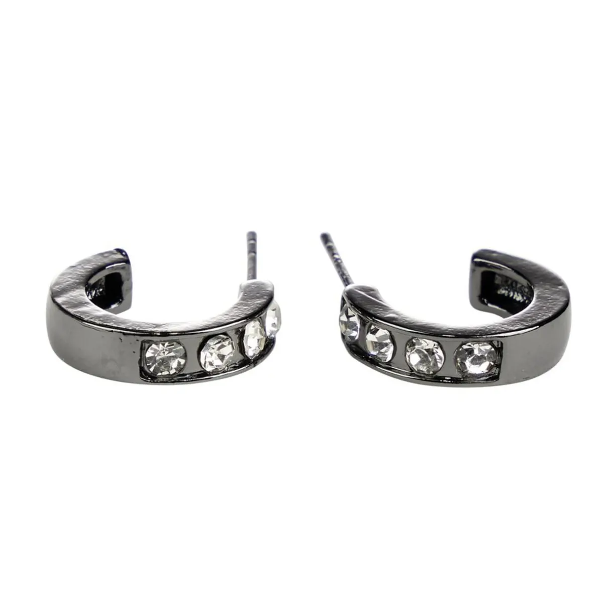 Boucles d'oreilles femme pierre en verre transparent et métal Ø1,5cm (3 modèles) < Gifi Hot