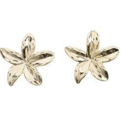 Boucles d'oreilles fleur de tiaré zinc doré Ø3cm < Gifi Sale