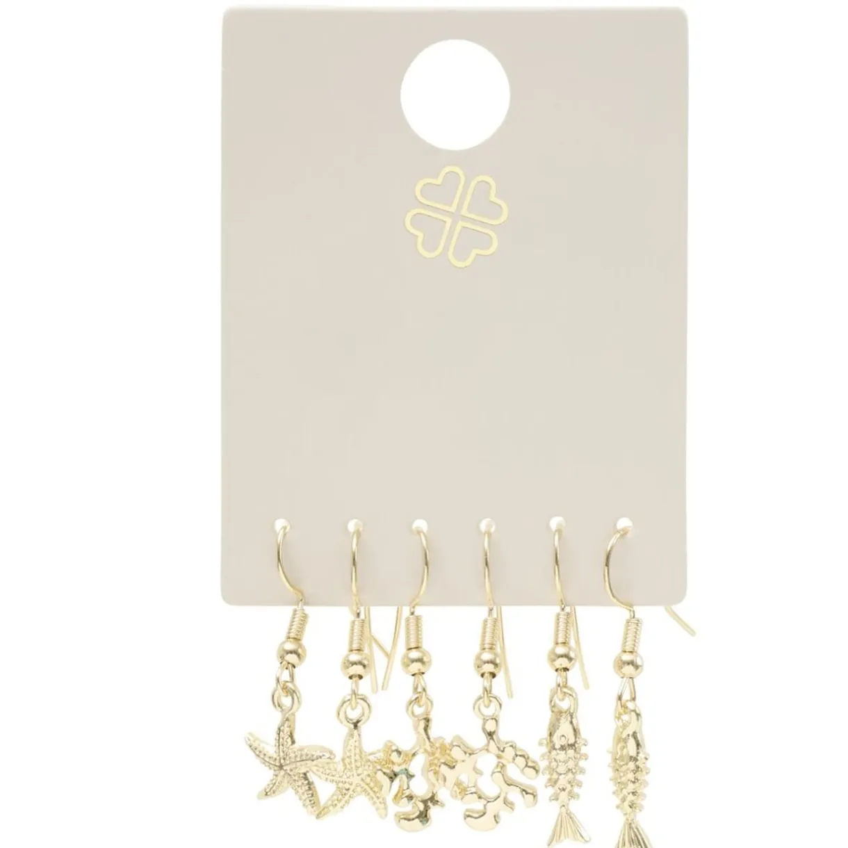 Boucles d'oreilles 3 paires marin zinc doré L3,5cm < Gifi Clearance