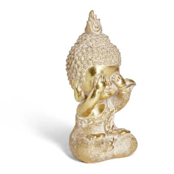 Bouddha de la sagesse Je ne vois rien résine doré H19cm < Gifi Outlet