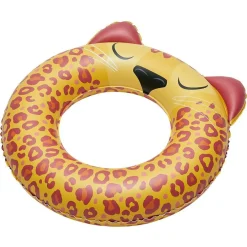 Bouée gonflable enfant léopard jaune et marron Ø60cm < Gifi New