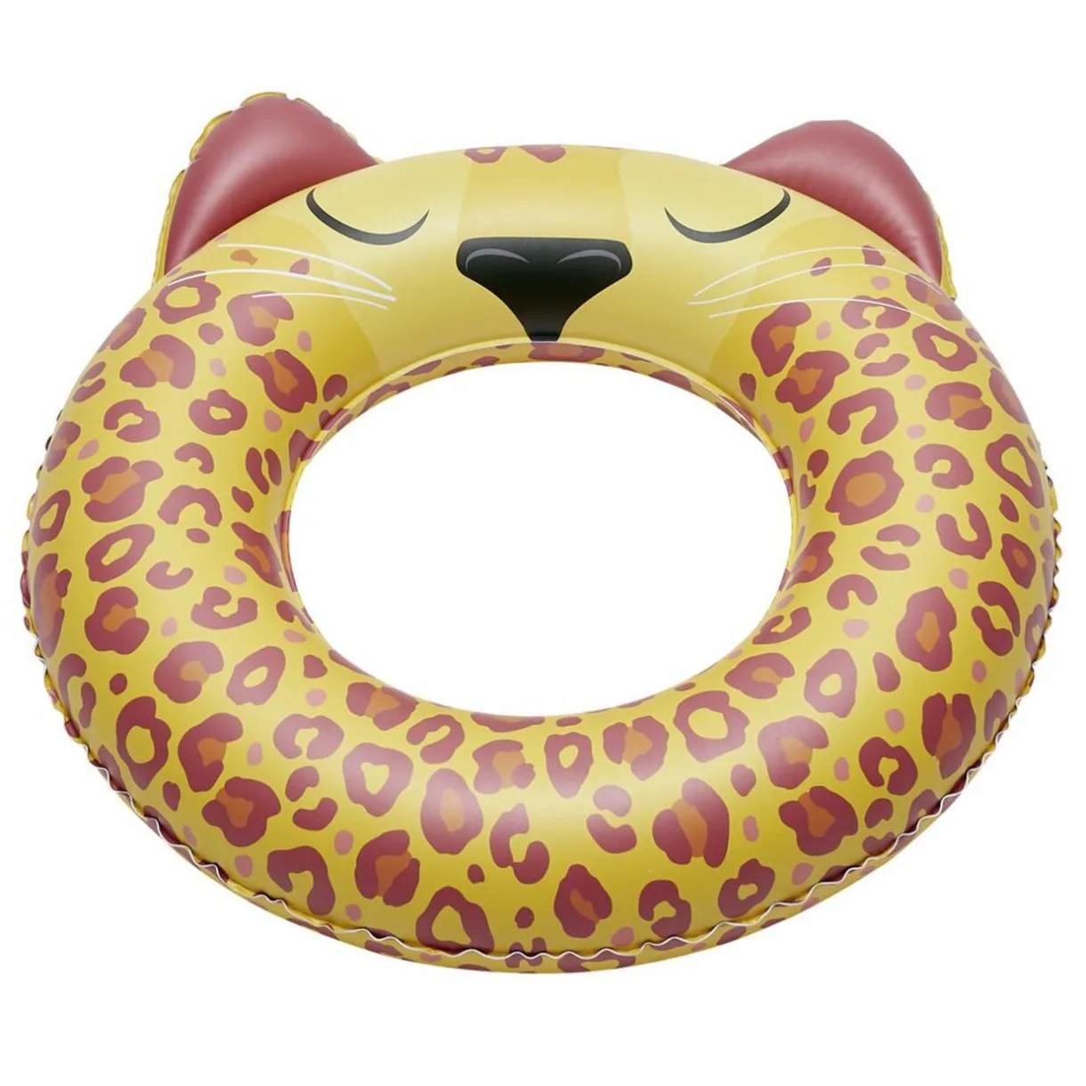 Bouée gonflable enfant léopard jaune et marron Ø60cm < Gifi New