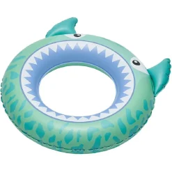 Bouée gonflable enfant requin bleu et vert Ø60cm < Gifi New