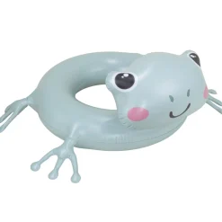 Bouée gonflable tête grenouille plastique vert Ø69xH35cm