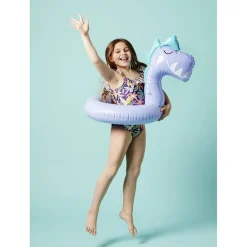 Bouée ronde enfant tête dinosaure plastique bleu Ø60cm < Gifi