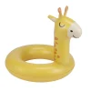 Bouée ronde tête de girafe plastique jaune Ø60cm