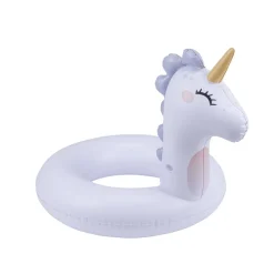 Bouée ronde tête de licorne plastique blanc Ø60cm < Gifi