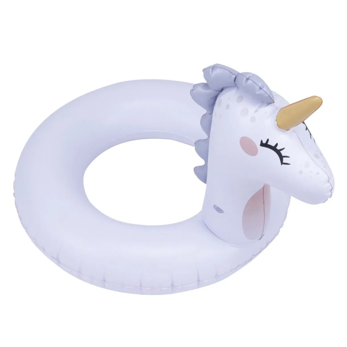Bouée ronde tête de licorne plastique blanc Ø60cm < Gifi