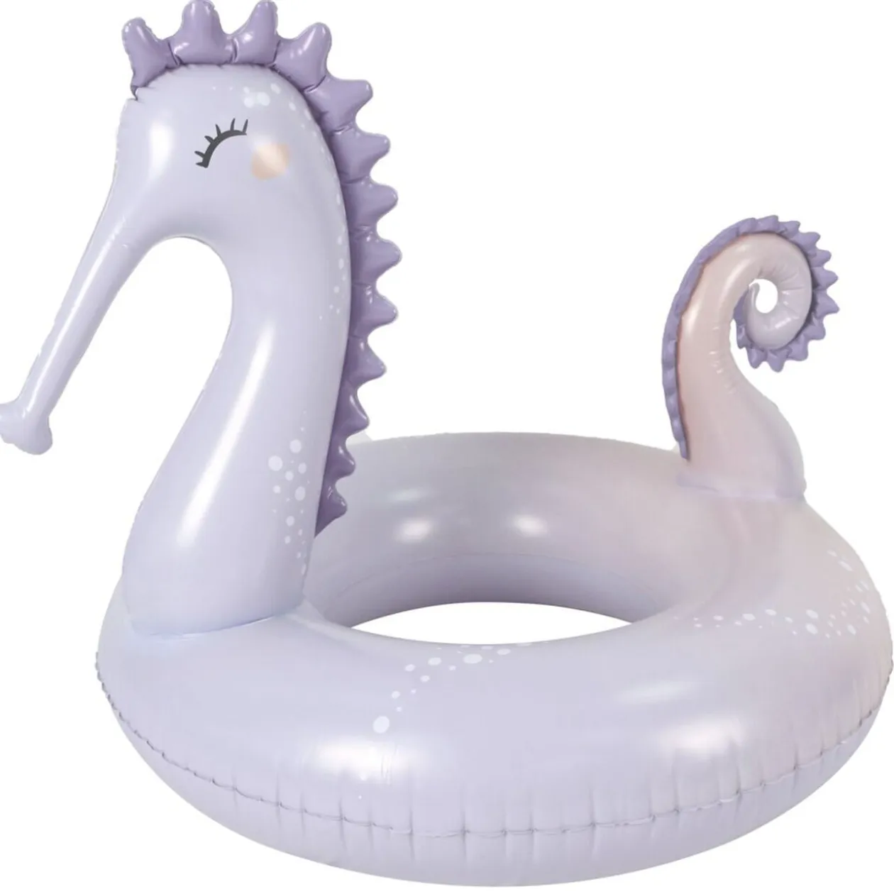 Bouée ronde tête d'hippocampe en plastique gris L101xH86cm
