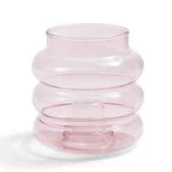 Bougeoir anneau rose clair Ø9xH8,5cm < Gifi Outlet