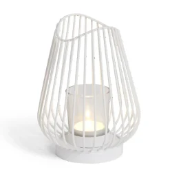 Bougeoir blanc Ø12xH17,5cm < Gifi Clearance