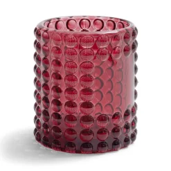 Bougeoir bubble rose foncé Ø7,8cm