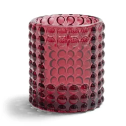 Bougeoir bubble rose foncé Ø7,8cm