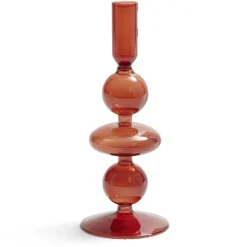 Bougeoir chandelier verre ambre Ø8,7xH21,5cm < Gifi Online