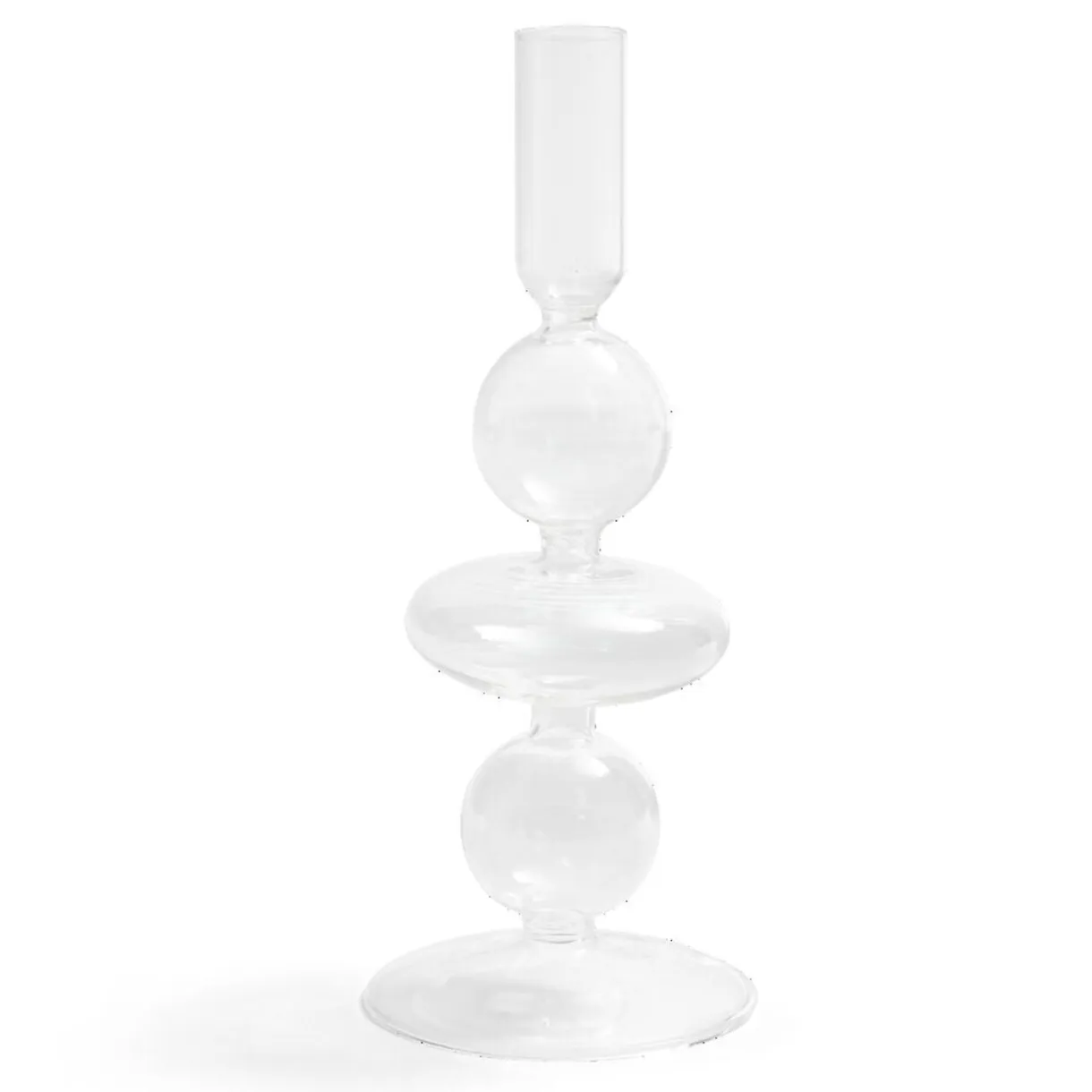 Bougeoir chandelier verre incolore Ø8,7xH21,5cm < Gifi Discount